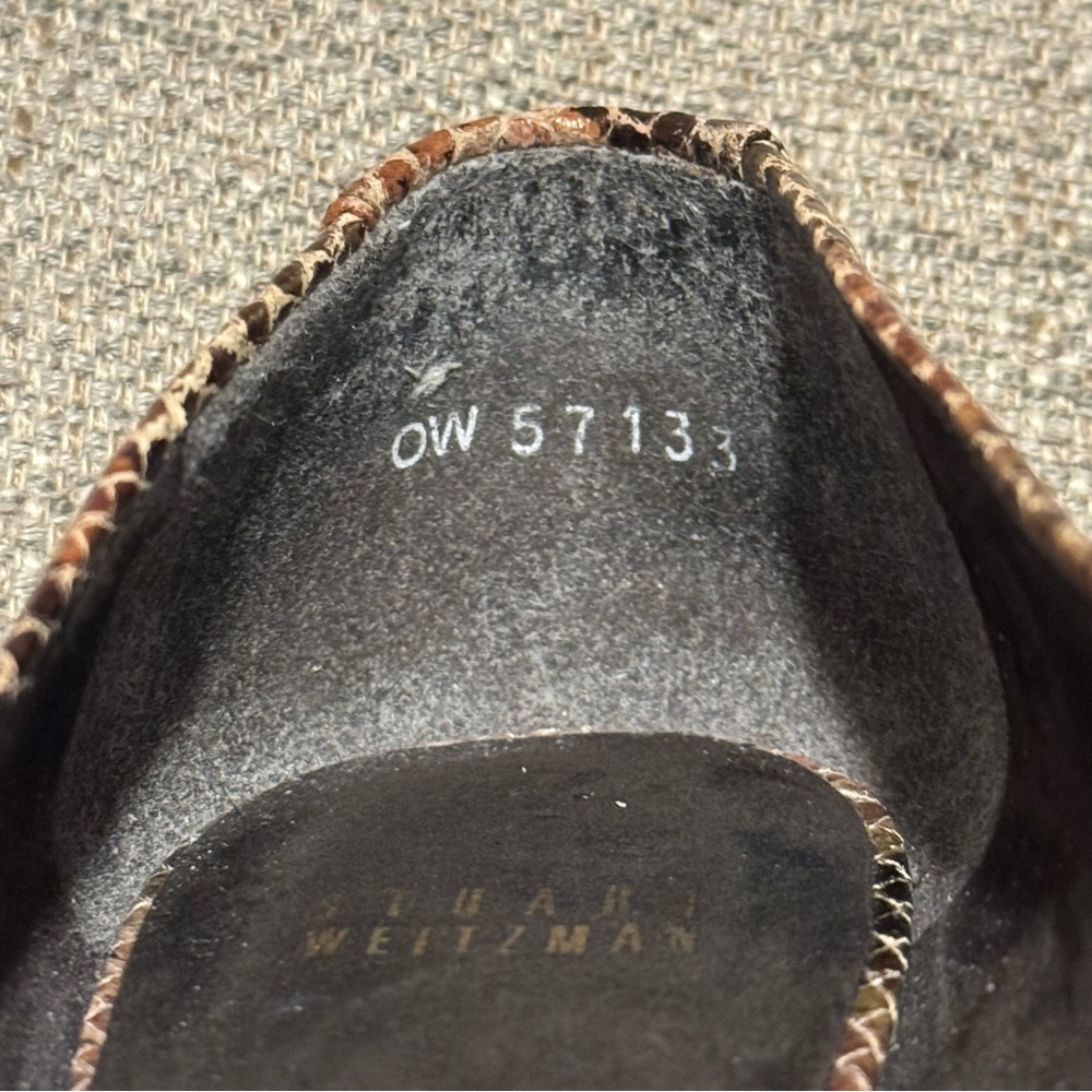 Stuart Weitzman Python Embossed Leather Ballet Fl… - image 10